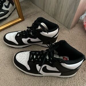 Nike panda dunks high top size 8.5 womens